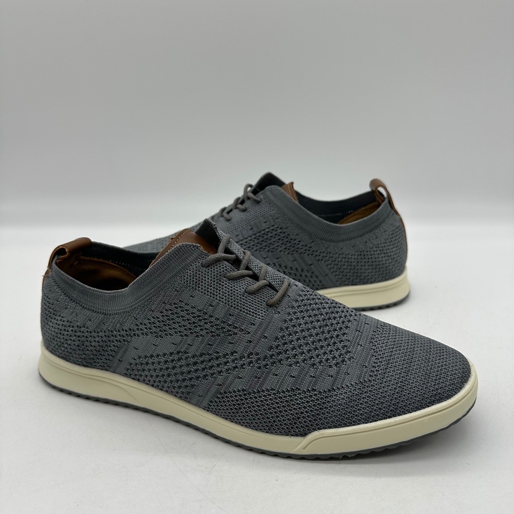 IZOD 1566114 Breeze Mens 8 Grey Knit Oxford Sneakers‎ Breathable Casual Shoes
